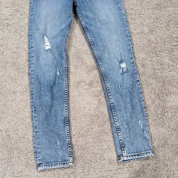 Re/Done Blue Straight Leg Jeans - Picture 3 of 14